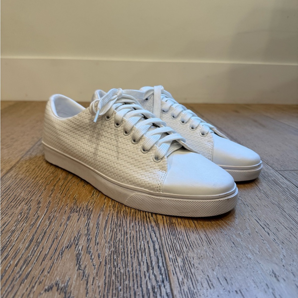 Zara Textured White Men's Sneakers